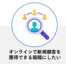 オンラインで新規顧客を獲得できる組織にしたい オンラインで新規顧客を獲得できる組織にしたい